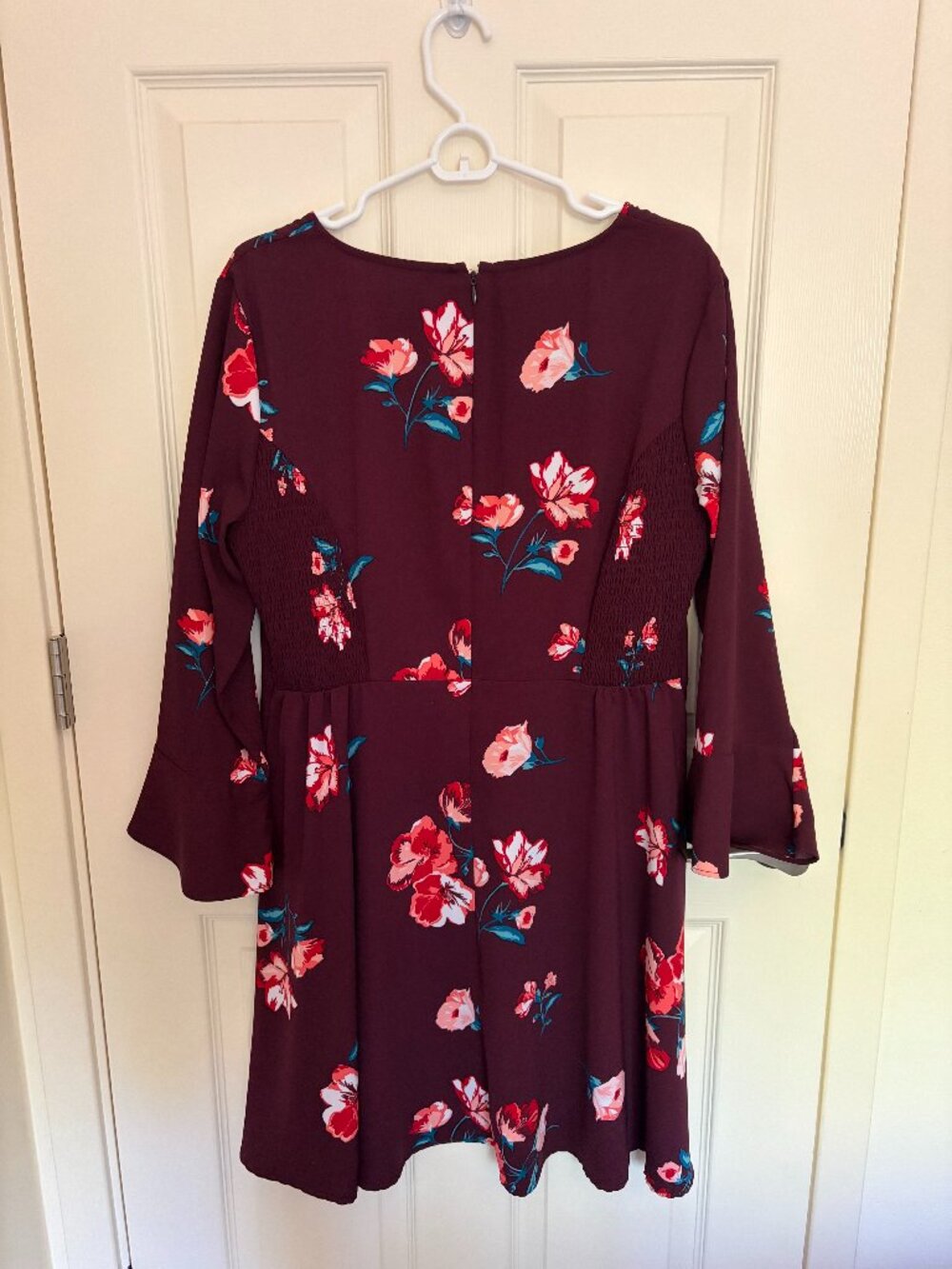 Maroon Floral Mini Dress - Old Navy